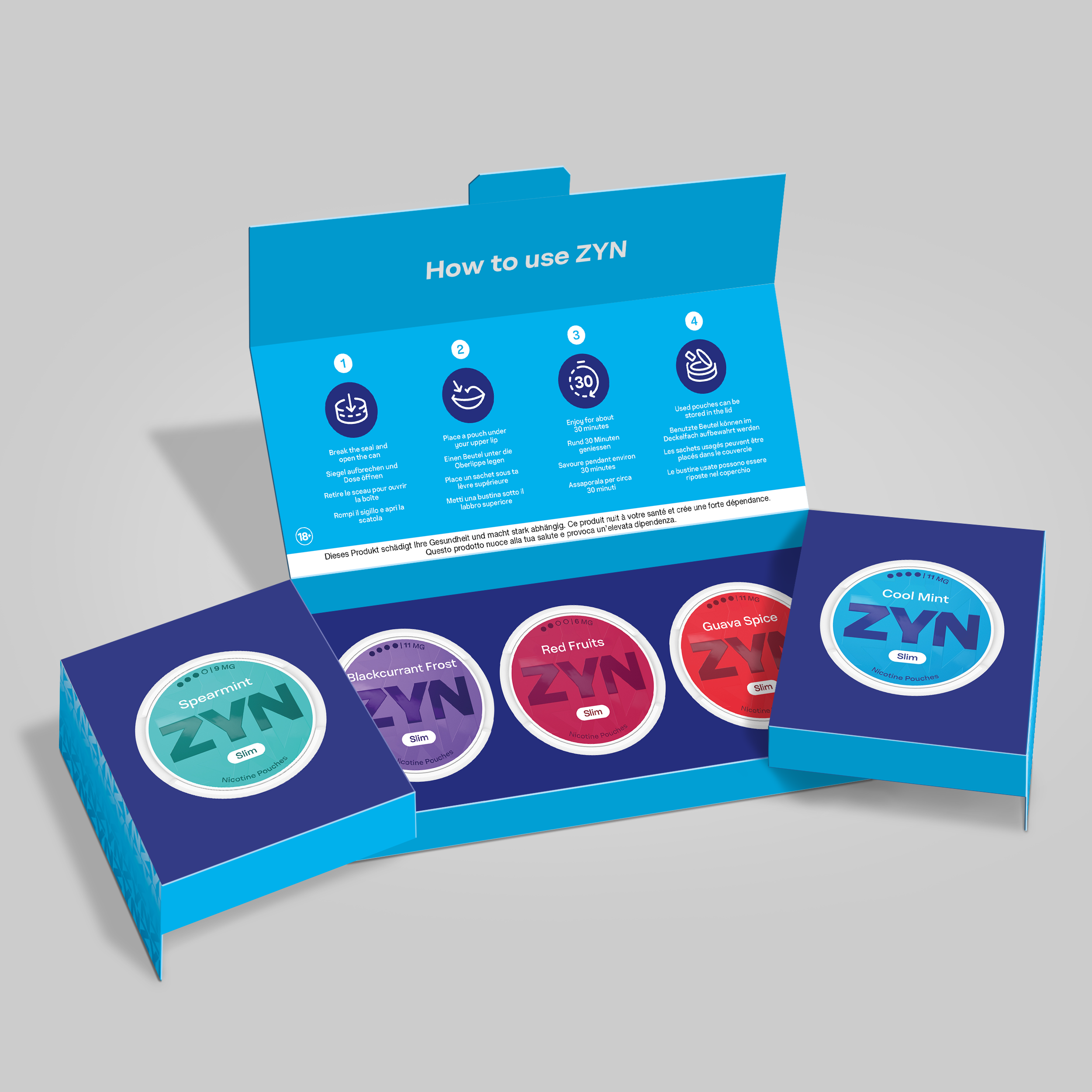 Un Discovery Set de 5 boîtes SLIM