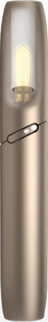 Still image from designs – HEET Stick inserted into Holder revealing the blade inside. Still image from designs – HEET Stick inserted into Holder revealing the blade inside.