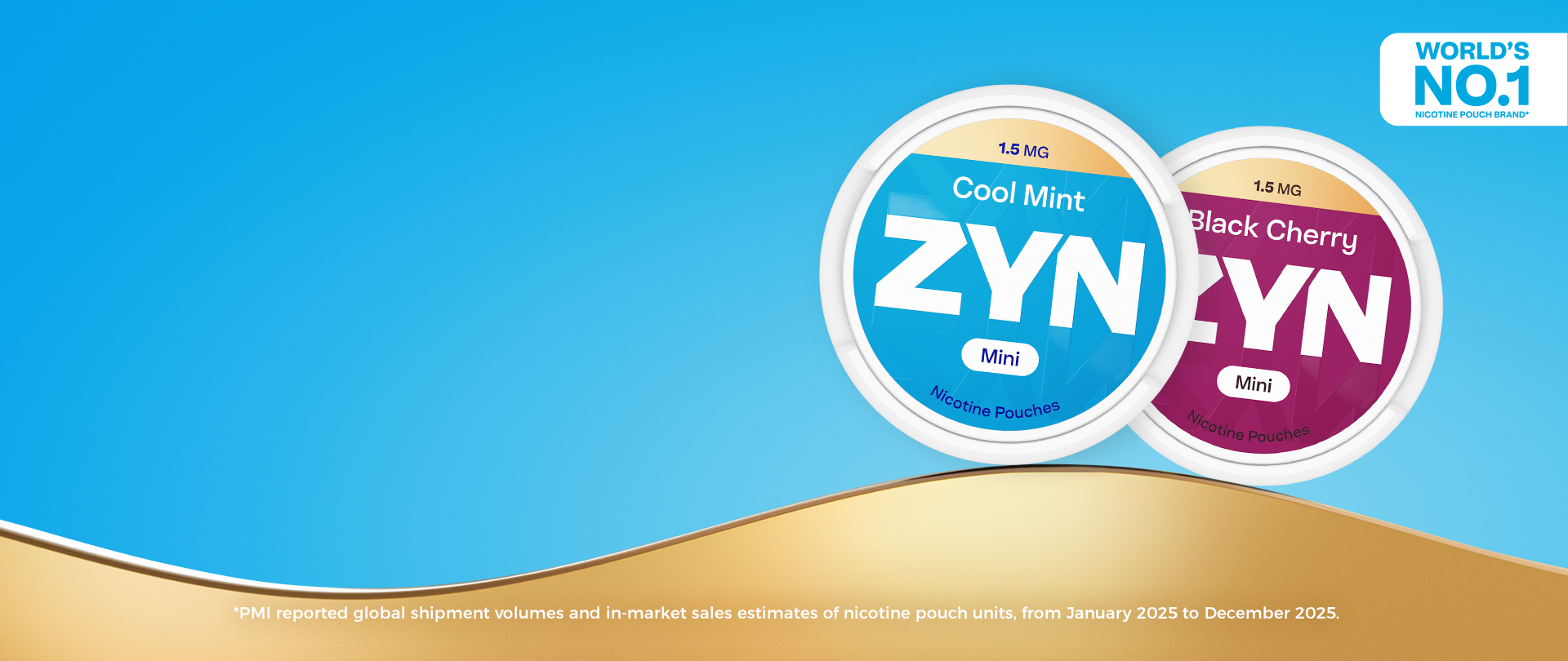 WORLD'S NO. 1 NICOTINE POUCH BRAND * PMI reported global shipment volumes and in-market sales estimates of nicotine pouch units, from January 2025 to December 2025․