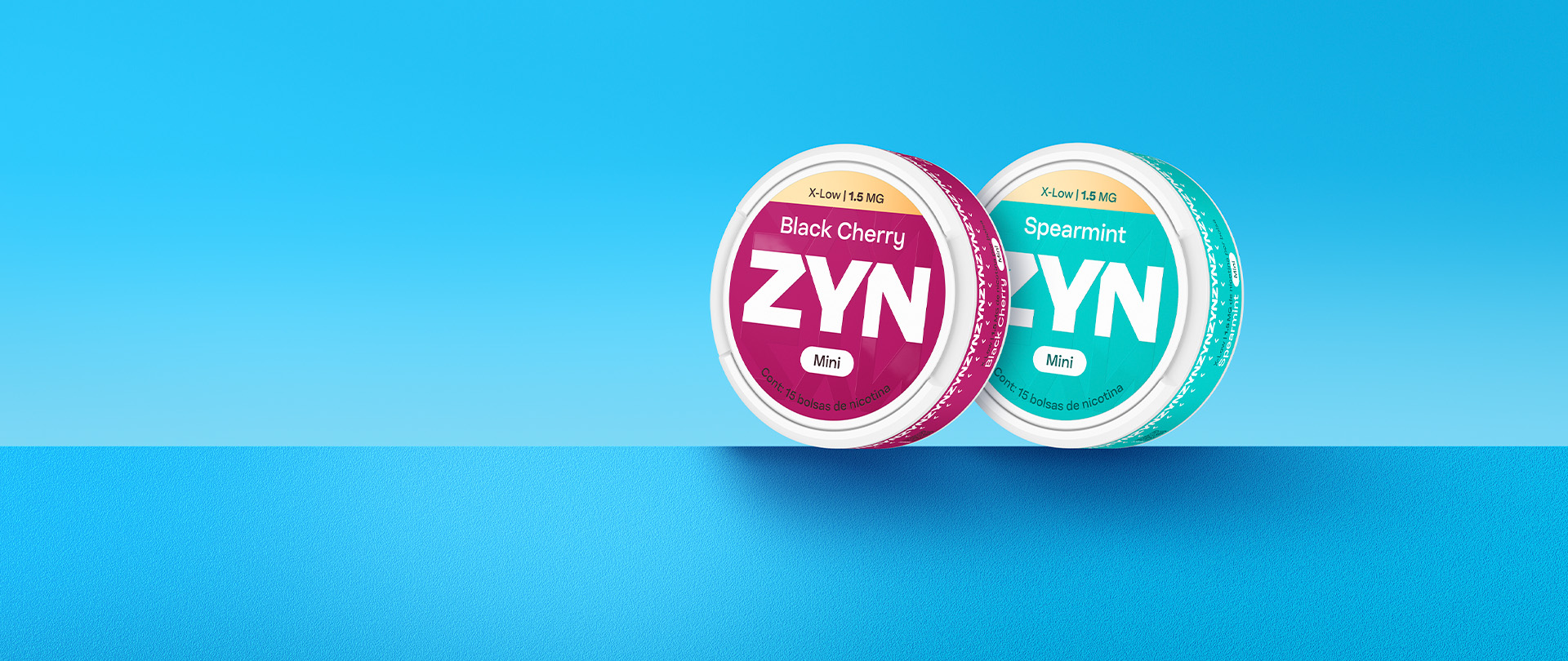 Dos Latas cerradas Spearmint y Black Cherry