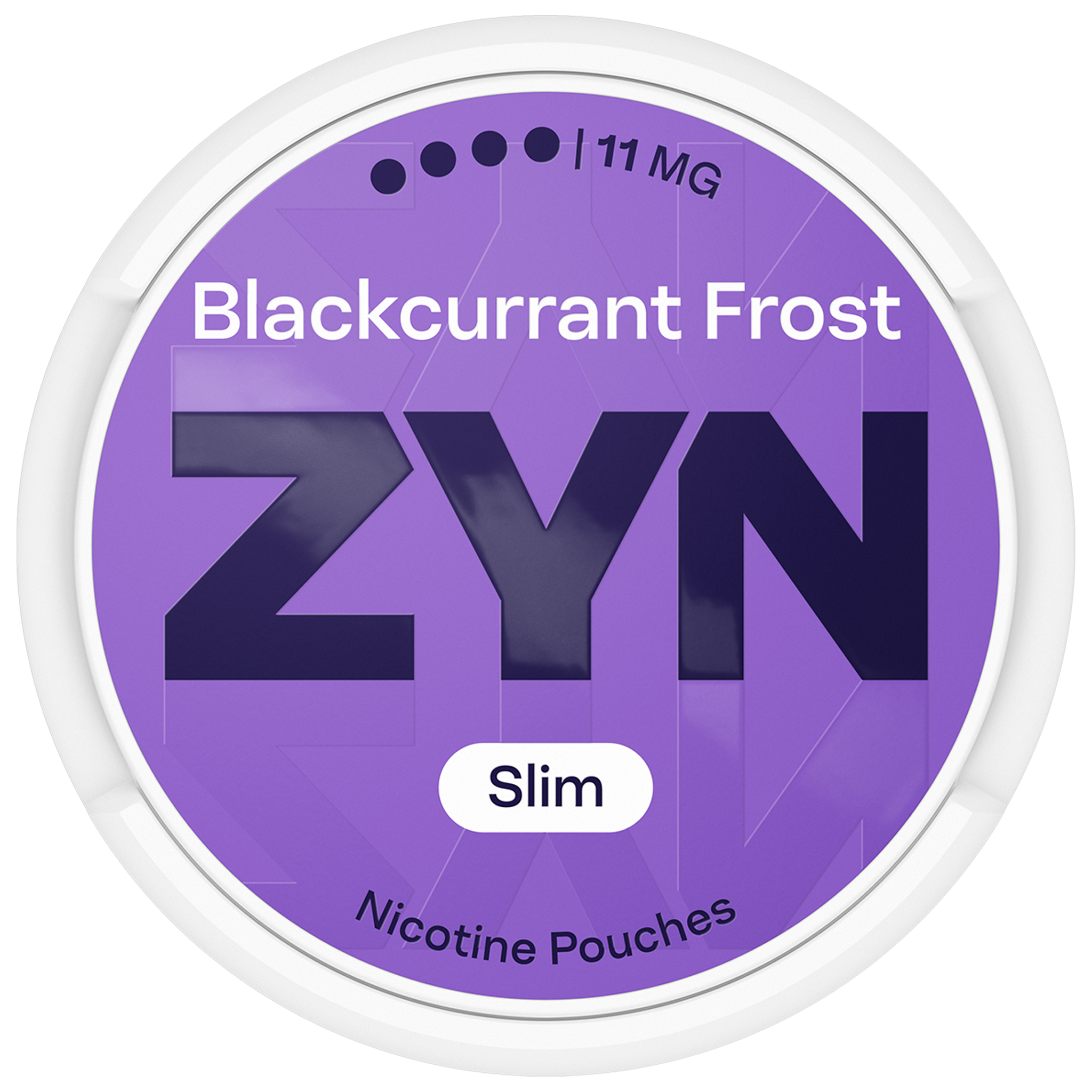 Blackcurrant frost can Slim 11 MG, view from above