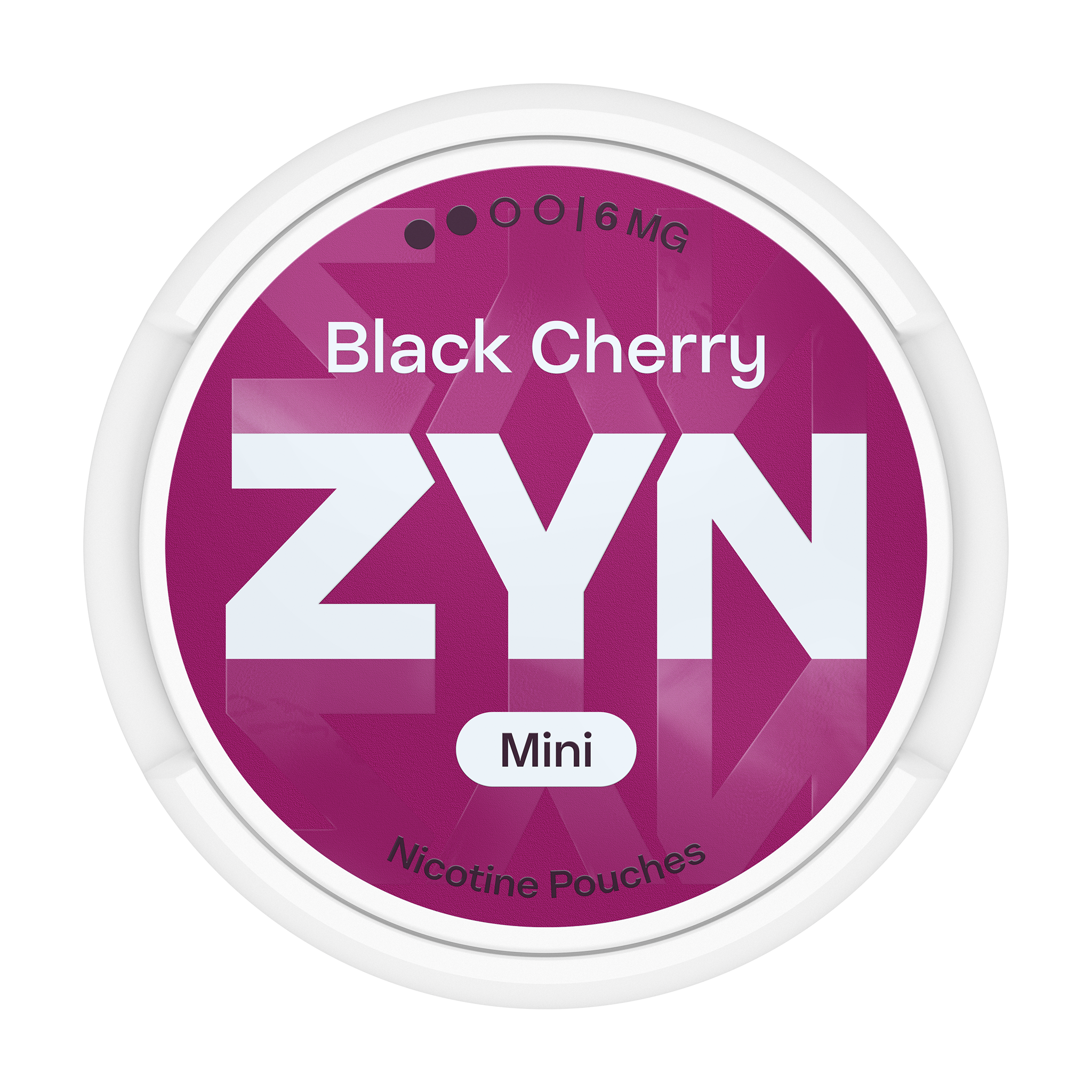 Red ZYN Black Cherry can Mini 6 MG, view from above