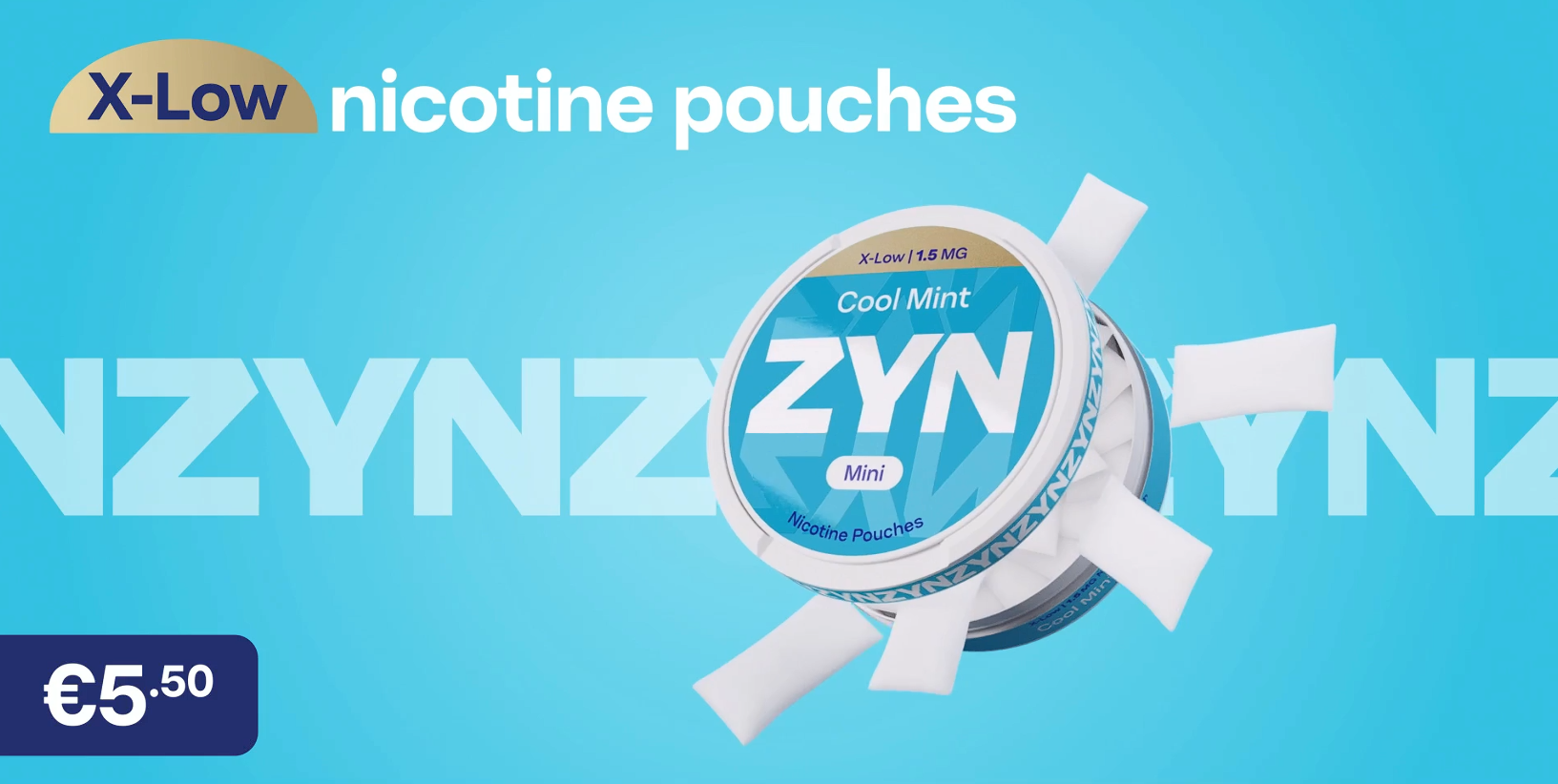 Woman wearing a blue sweater, listening to music while trying a ZYN nicotine pouch