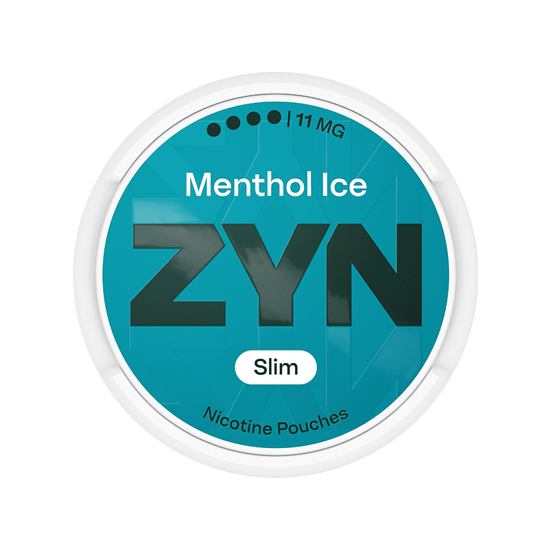 Teal ZYN Menthol Ice can Slim 11 mg, view from above 0