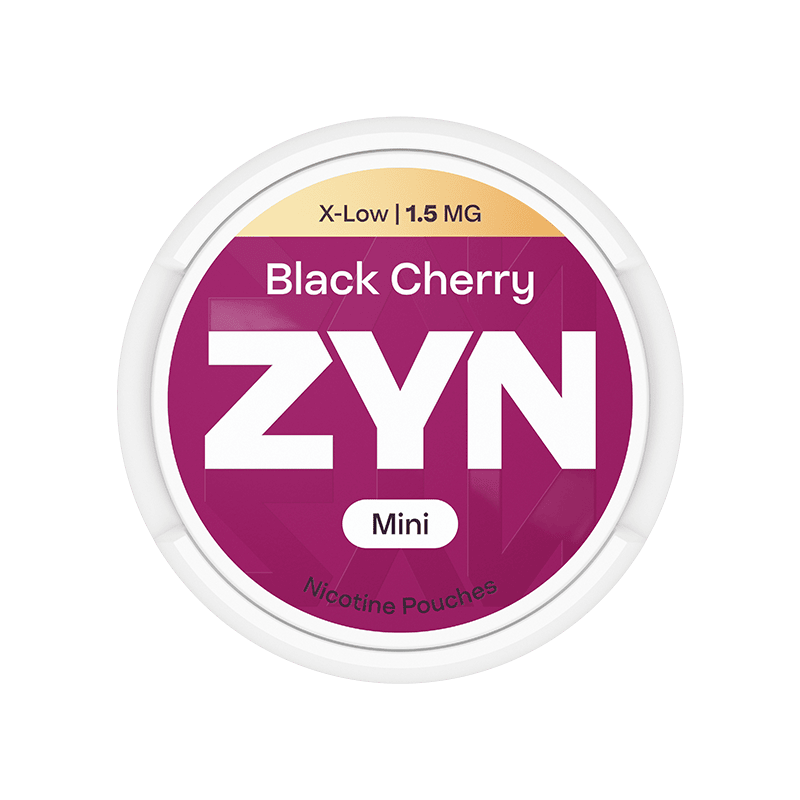 Red ZYN Black Cherry can Mini 1.5 mg, view from above