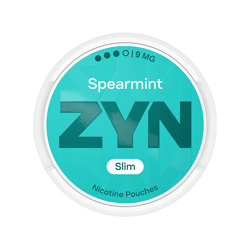 Light green  ZYN Spearmint can Slim 9 mg, view from above 0