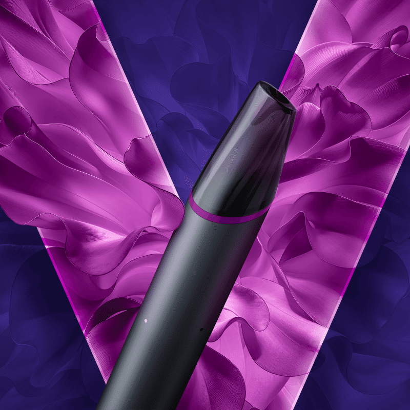 VEEV NOW ULTRA Grape flavour disposable vape with a purple V logo background and a label saying up to 1100 puffs 0