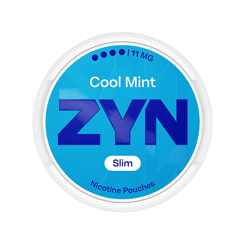 Boîte de ZYN Cool Mint Slim 11 mg bleu clair, vue de dessus 0