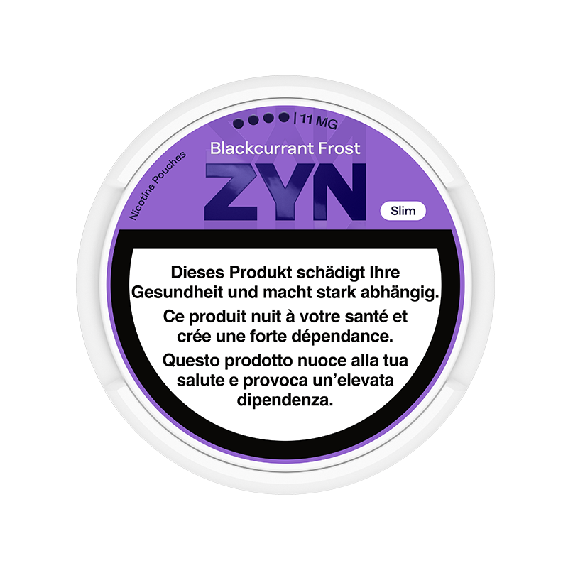 Blackcurrant Frost Slim 11 MG, view from above