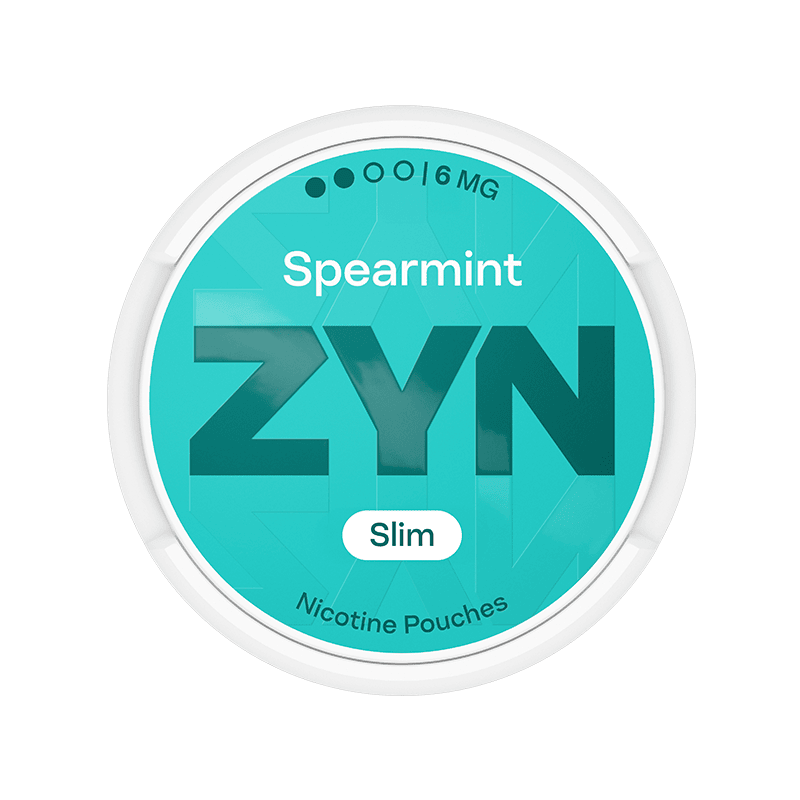 Light green  ZYN Spearmint can Slim 6 mg, view from above 0