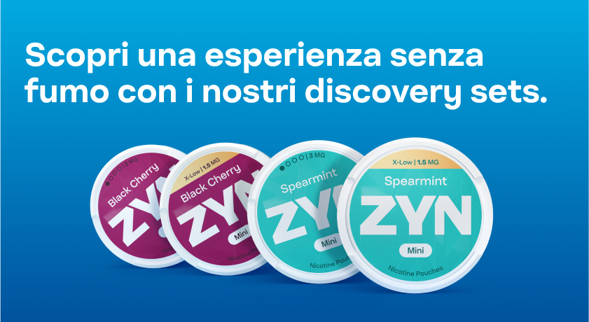 Quatre boîtes de sachets de nicotine ZYN fermées (Black Cherry Mini X-Low, Black Cherry Mini 3 mg, Spearmint Mini X-Low, Spearmint Mini 3 mg)