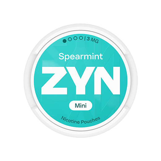 Boîte de ZYN Spearmint Mini 3 mg vert clair, vue de dessus