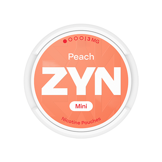 Boîte de ZYN Peach Mini 3 mg orange, vue de dessus