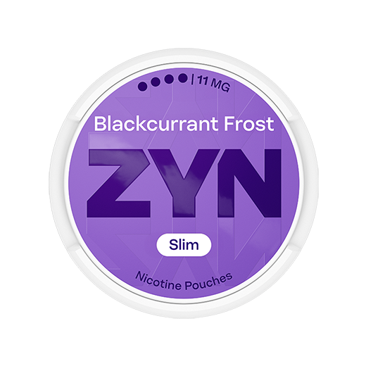 ZYN Blackcurrant Frost viola 11 mg, vista dall’alto