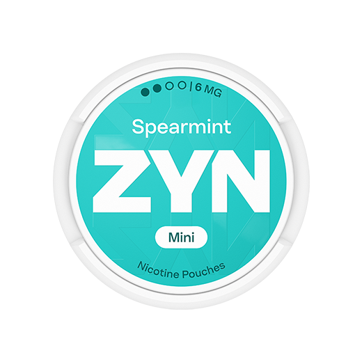 Boîte de ZYN Spearmint Mini 6 mg vert clair, vue de dessus