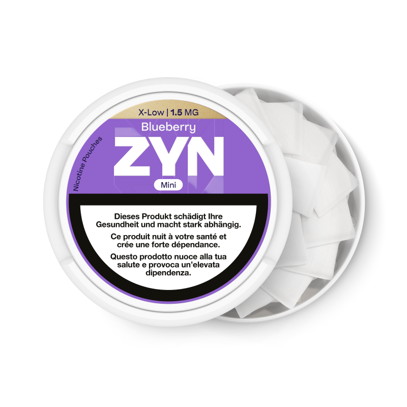 Blaue ZYN Cool Mint Mini Dose, 6 mg, Ansicht von oben