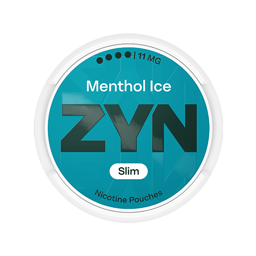 Scatola ZYN Menthol Ice verde acqua Slim 11 mg, vista dall’alto