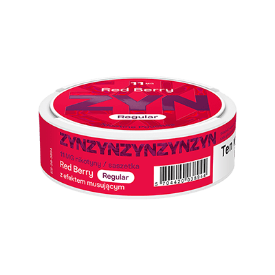 Opakowanie ZYN Regular Red Berry 11 mg widok od g&oacute;ry​ 1