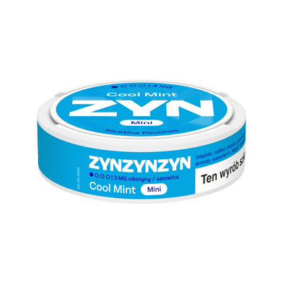 Widok na boczną krawędź opakowania ZYN Cool Mint 3 mg Mini 1