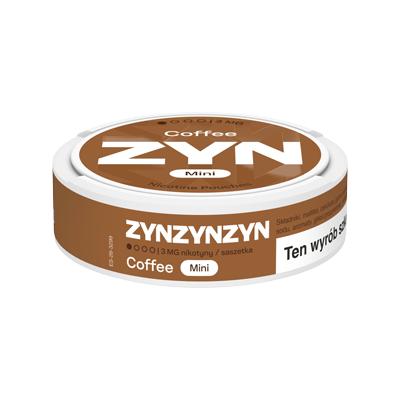 Widok na boczną krawędź opakowania ZYN Coffee 3 mg Mini 1