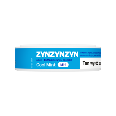 Widok na boczną krawędź opakowania saszetek nikotynowych ZYN Cool Mint 1,5 mg  3