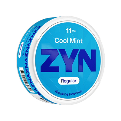 Stojące opakowanie saszetek nikotynowych ZYN Cool Mint 11 mg Slim 2
