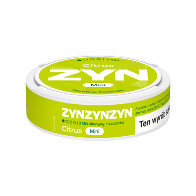 Widok na boczną krawędź opakowania ZYN Citrus 3 mg Mini 1