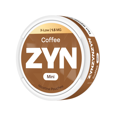 Stojące opakowanie saszetek nikotynowych ZYN Coffee 1.5 mg Mini 2