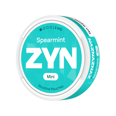 Stojące opakowanie saszetek nikotynowych ZYN Spearmint 3 mg Mini 2