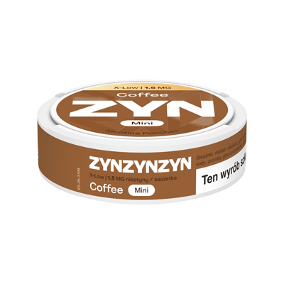 Widok na boczną krawędź opakowania ZYN Coffee 1.5 mg Mini 1