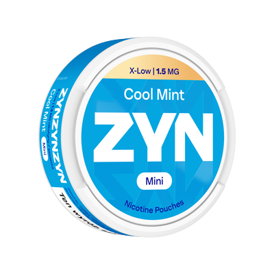 Stojące opakowanie ZYN Cool Mint 1,5 mg Mini, widok z lewej strony 4