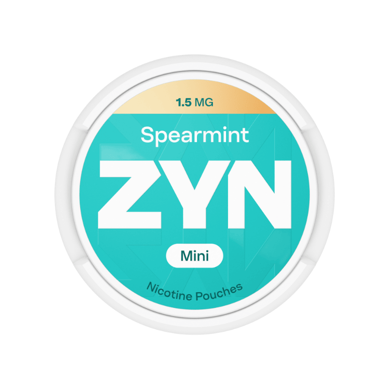 ZYN  Spearmint Mini  - opakowanie saszetek nikotynowych w kolorze turkusowym