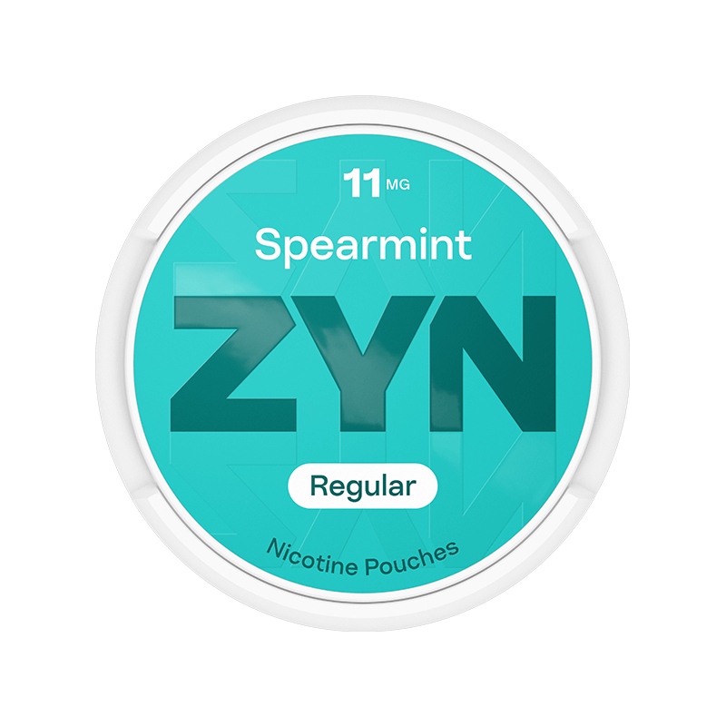 ZYN Spearmint Regular 11mg - Front opakowania saszetek nikotynowych ZYN Spearmint Regular 11 mg