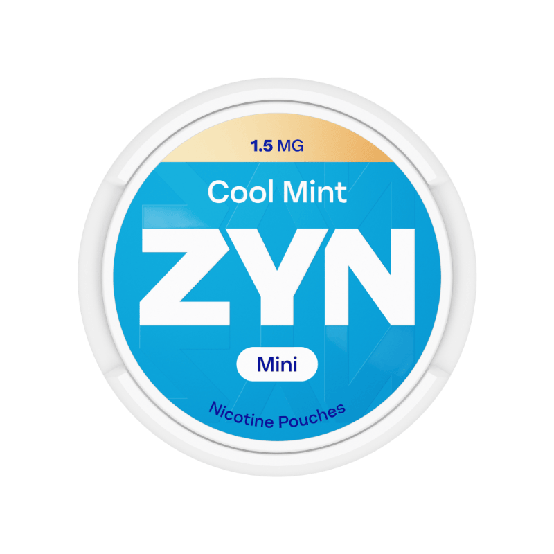 ZYN Cool Mint Mini - opakowanie saszetek nikotynowych w niebieskim kolorze