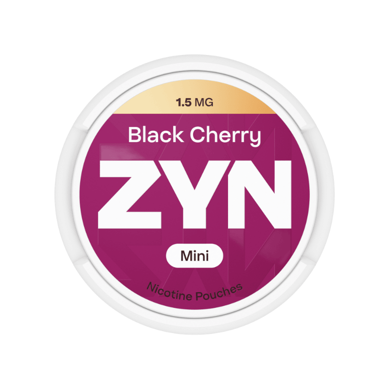 ZYN Black Cherry Mini - opakowanie saszetek nikotynowych w kolorze ciemnoróżowym