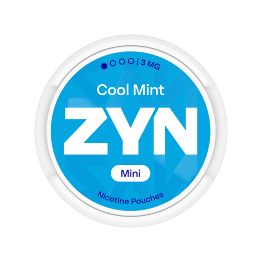 ZYN Cool Mint Mini - opakowanie saszetek nikotynowych w niebieskim kolorze