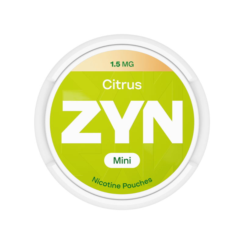 ZYN Citrus Mini - opakowanie saszetek nikotynowych w kolorze jasnozielonym