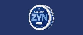 Opakowanie saszetek nikotynowych ZYN Peppermint 11 mg w kolorze granatowym 