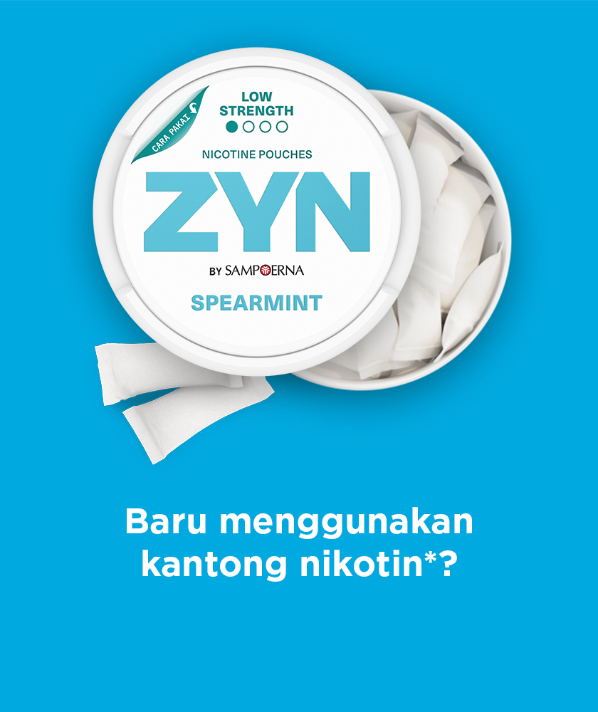 ZYN COOL MINT - an open, light blue nicotine pouch can with 2 pouches next to it