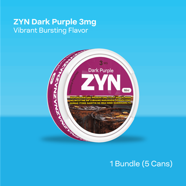 ZYN DARK PURPLE MINI 3MG CAN BUNDLE