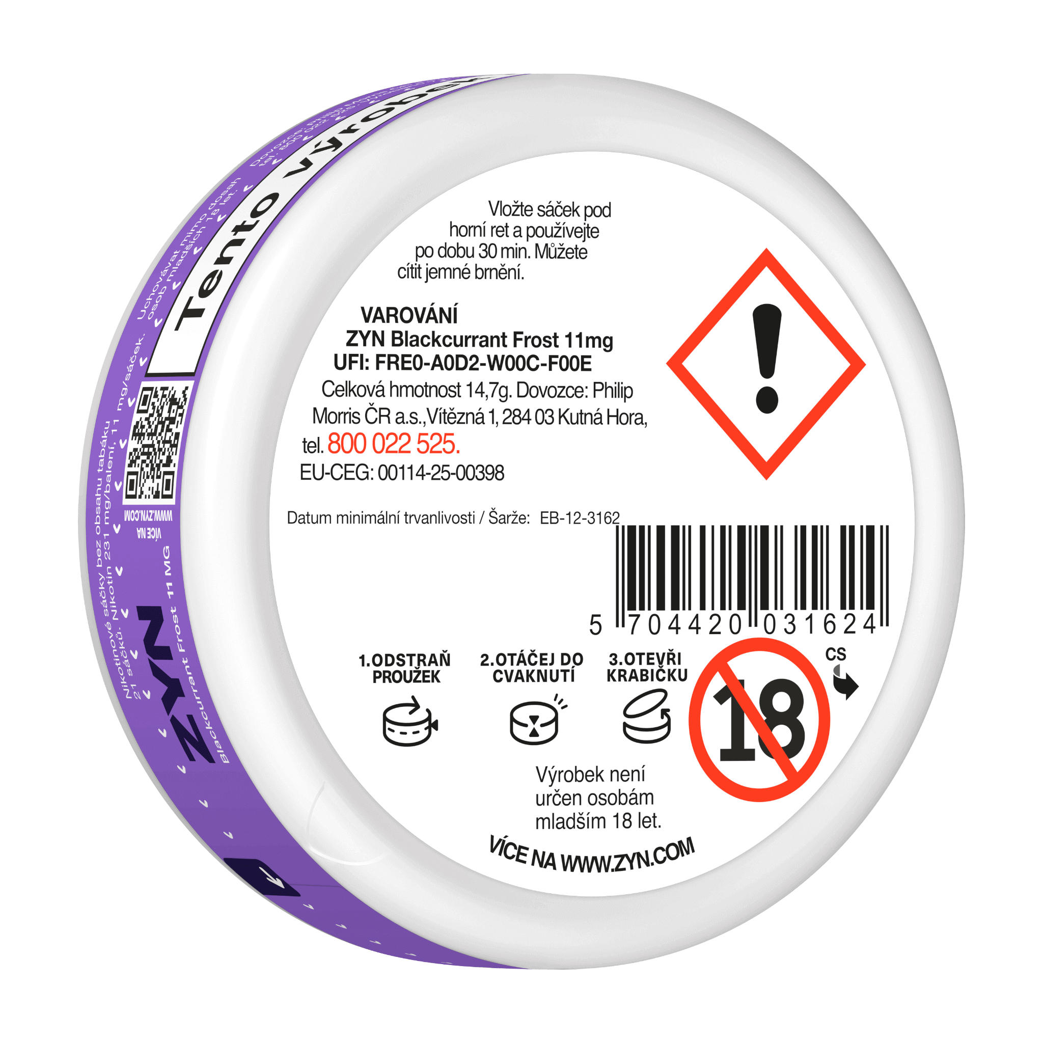 ZYN BLACKCURRANT FROST 11 MG (karton) (ICY BLACKCURRANT)