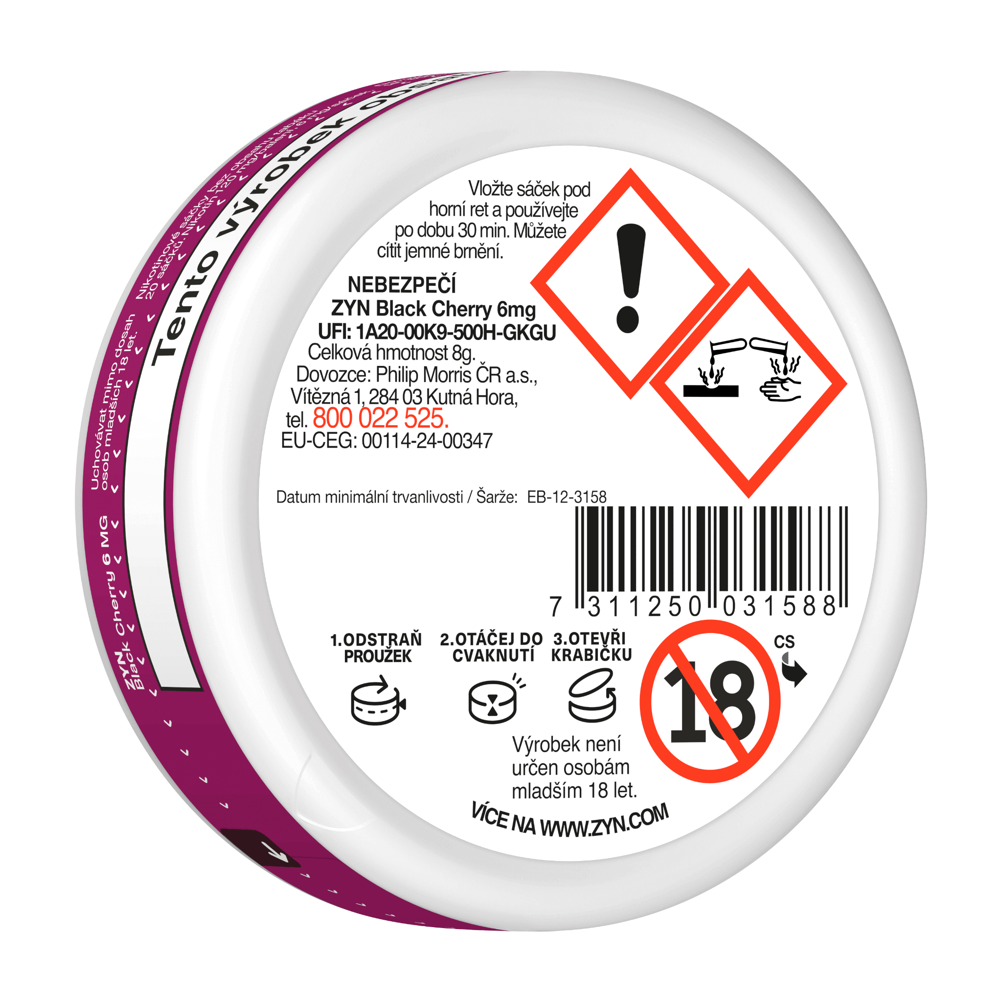 ZYN BLACK CHERRY 6 MG (KARTON) (Zyn Black Cherry)