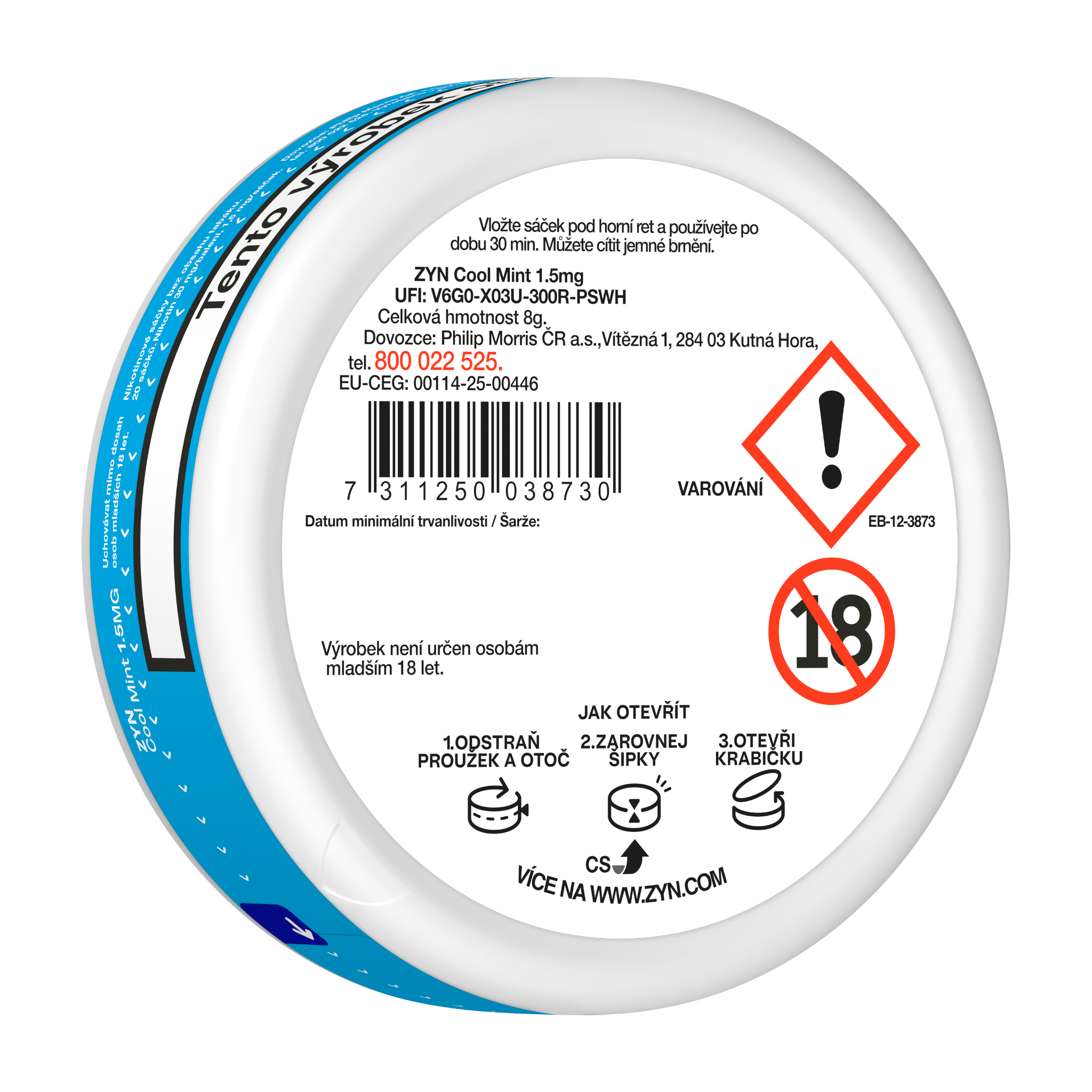 ZYN COOL MINT 1,5 MG (krabička) (Cool Mint)