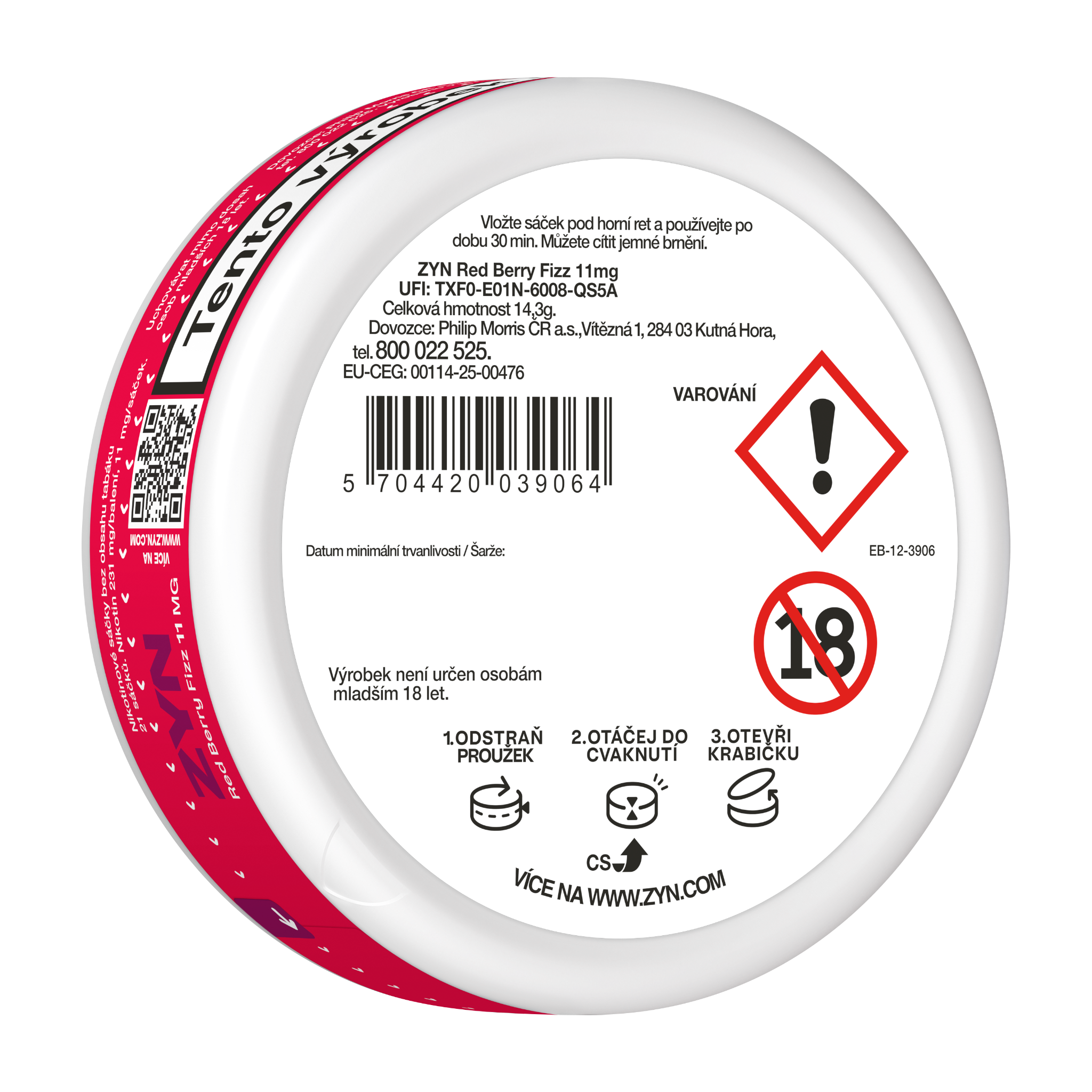 ZYN RED BERRY FIZZ 11 MG (karton) (Red Berries)