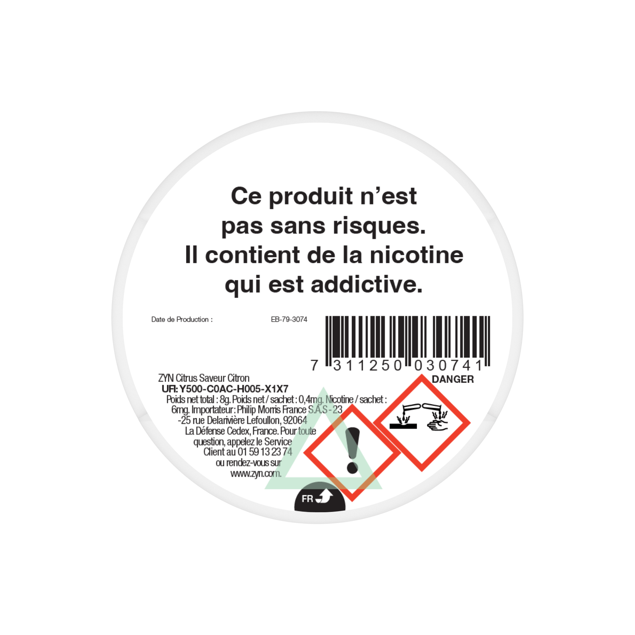 ZYN Citrus Mini – 6MG (Saveur Citron)