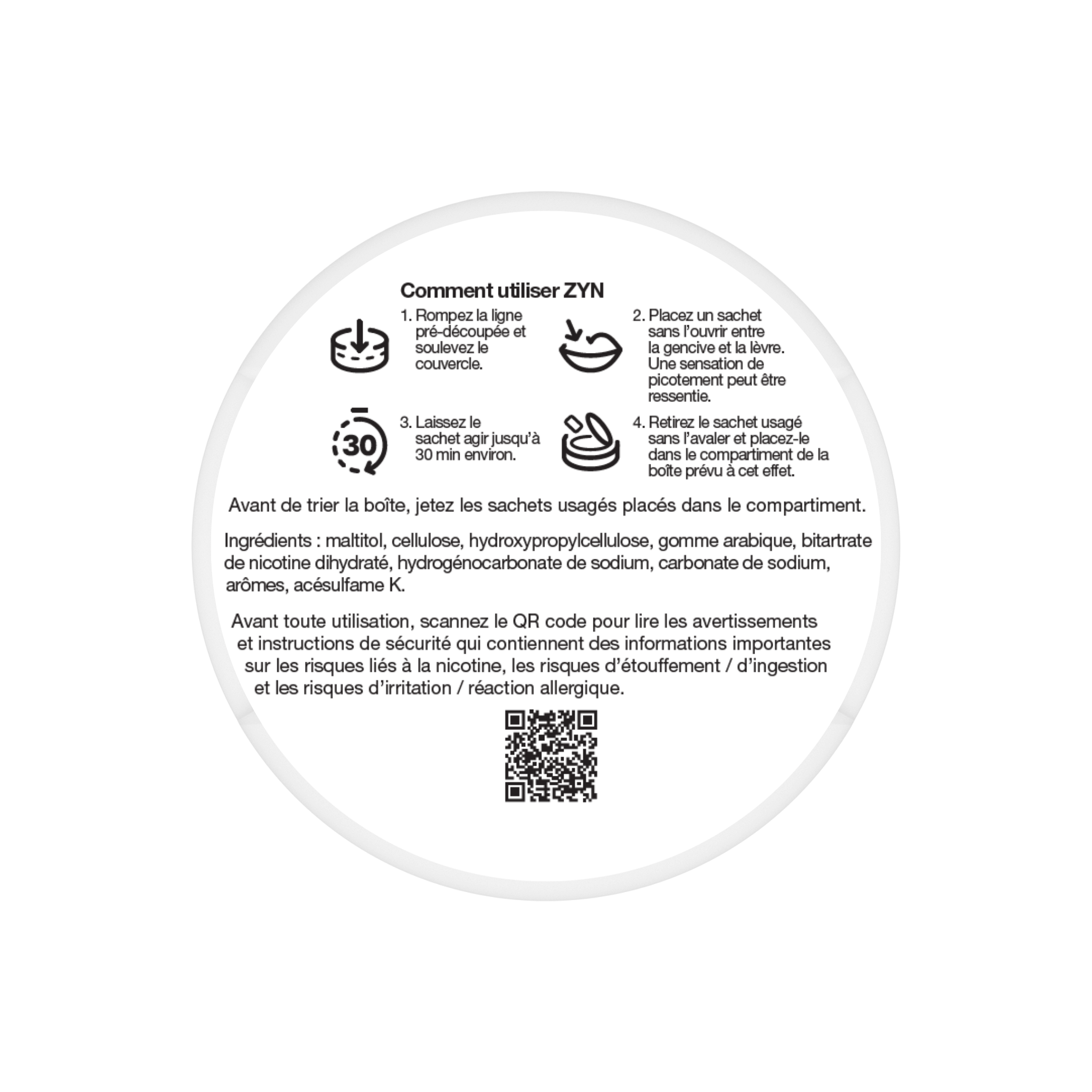 ZYN Spearmint Mini – 1.5MG (Saveur Menthe Verte)