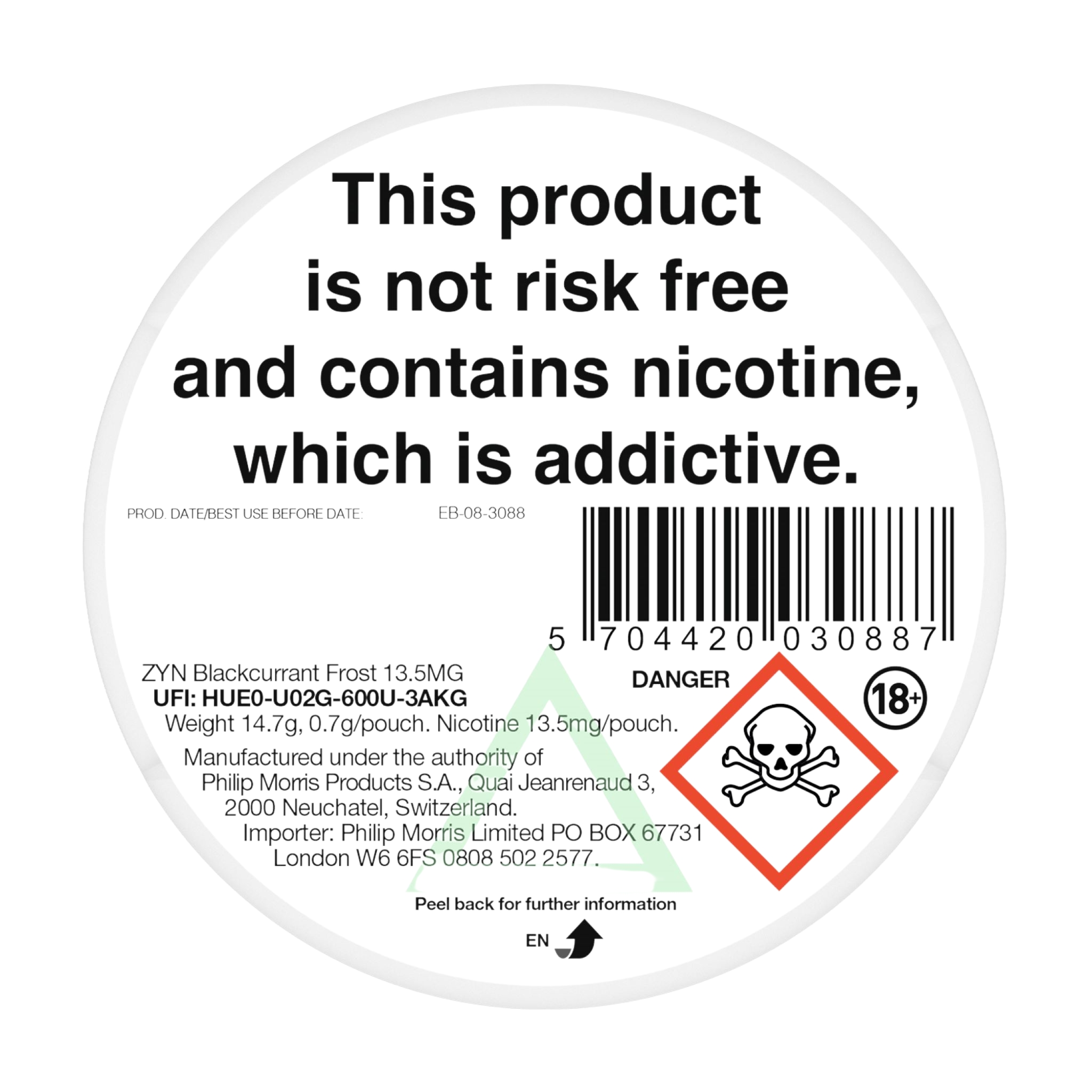 ZYN Blackcurrant Frost 13.5mg (ICY BLACKCURRANT)