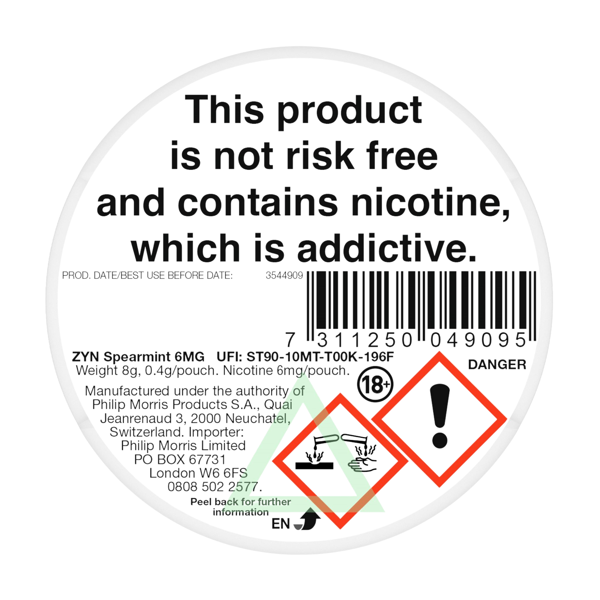 ZYN Spearmint 6mg (SPEARMINT)