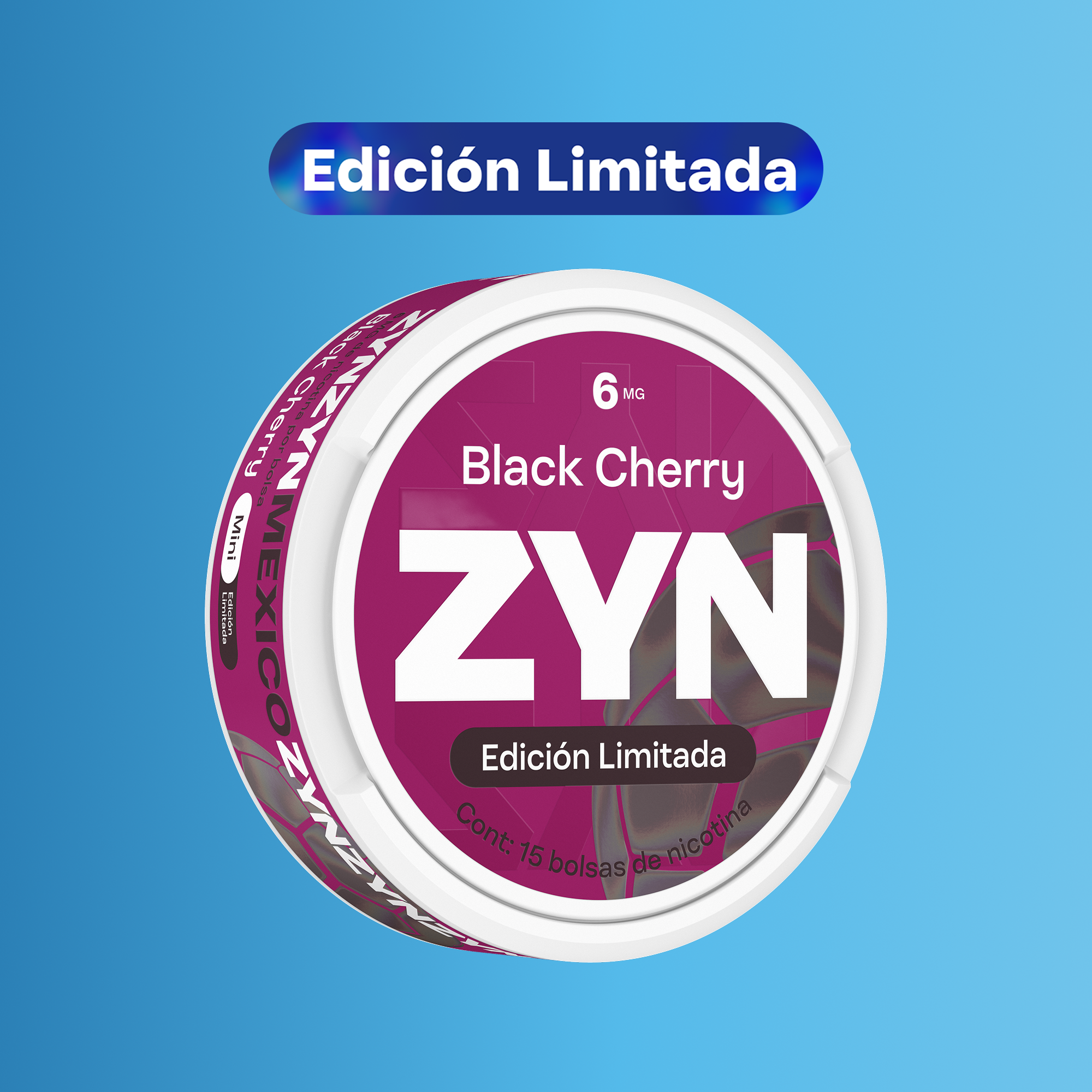 ZYN BLACK CHERRY LATA STRONG 6 MG