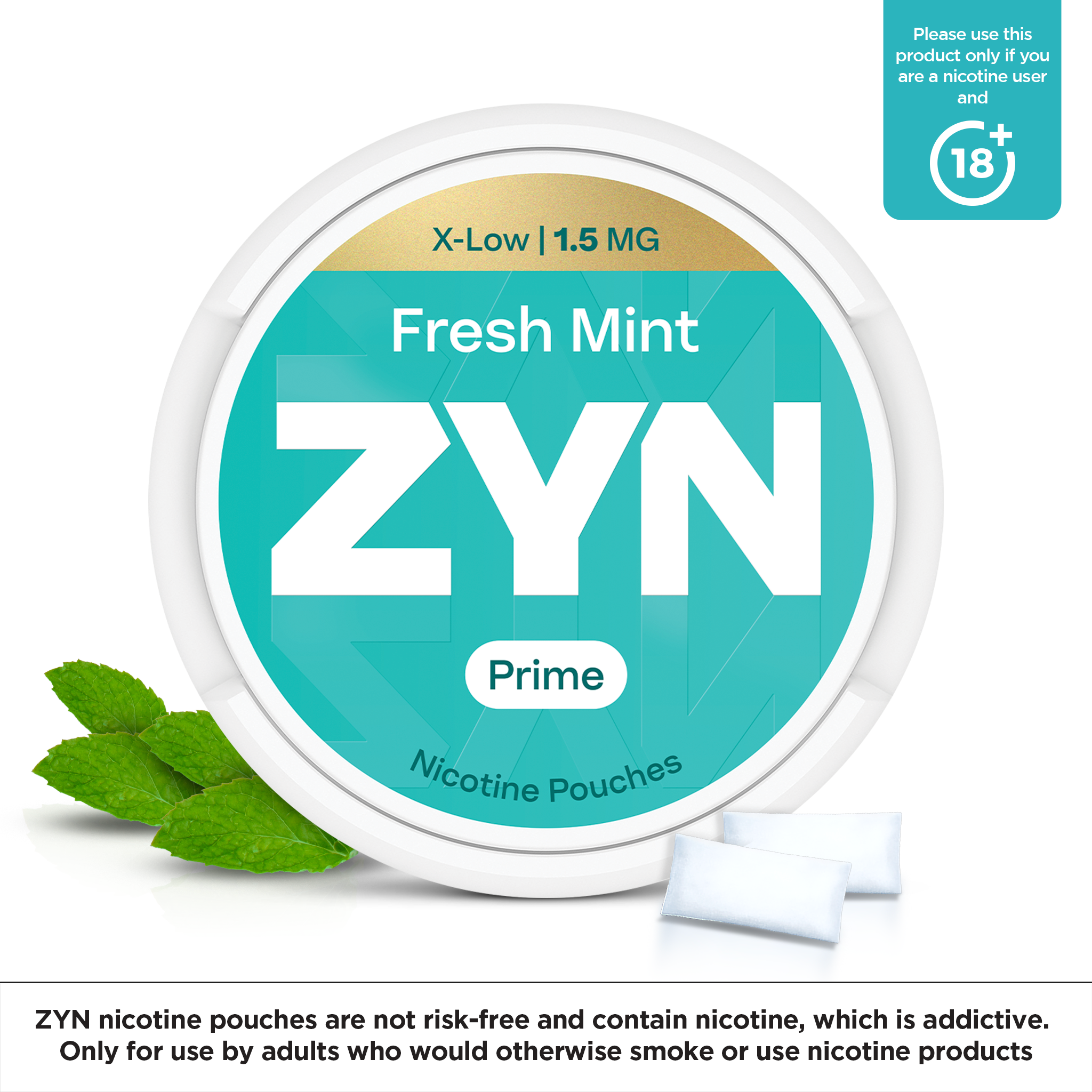 ZYN Prime Fresh Mint (1.5mg) (SPEARMINT)